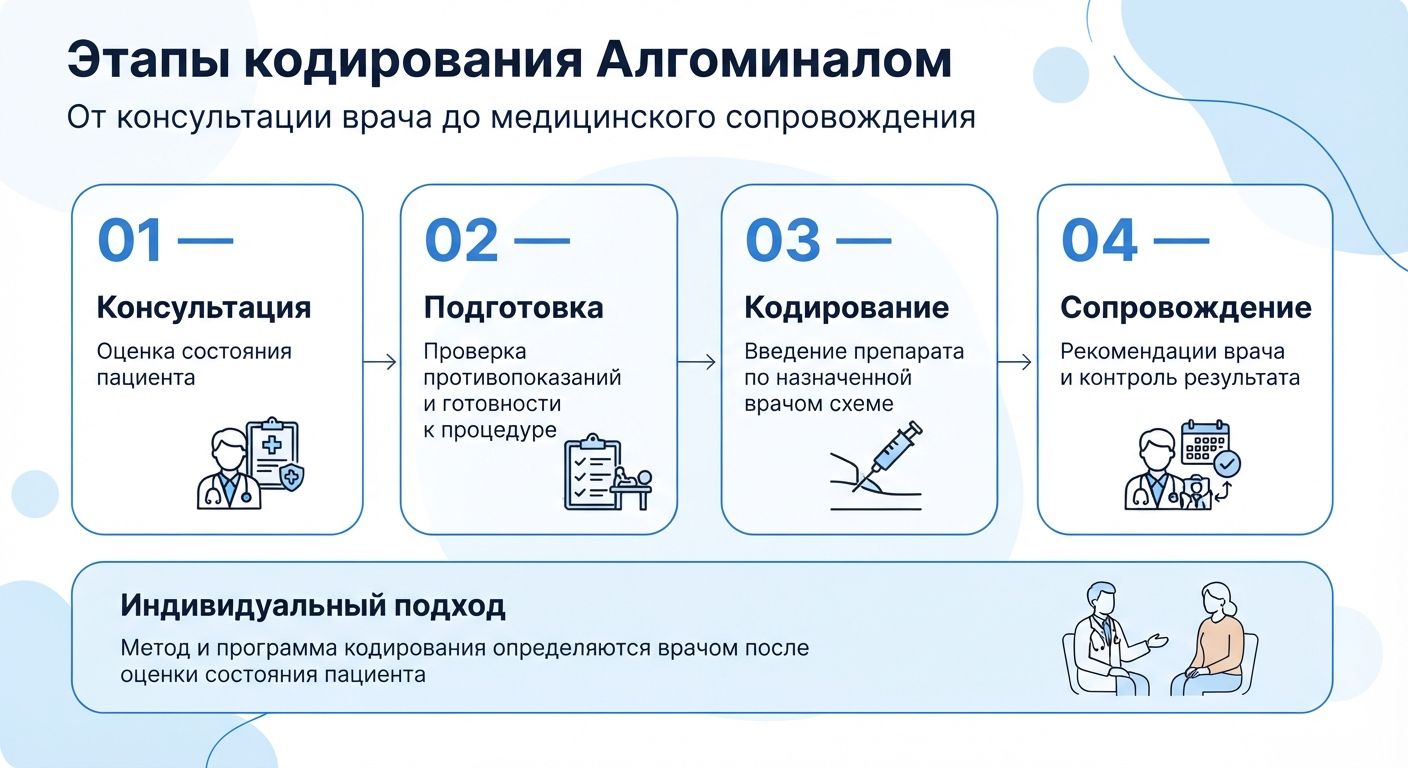Кодирование препаратом «Алгоминал» в Бугуруслане инфографика